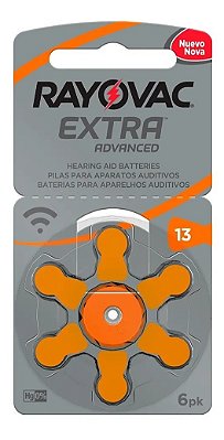 Bateria Auditiva Rayovac Tamanho 13 Cartela c/6unid