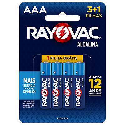 Pilha Alcalina Rayovac AAA4