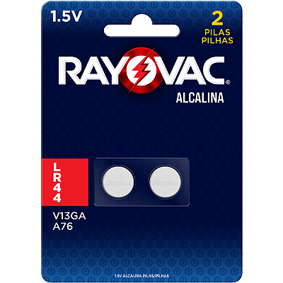 Pilha Eletrônica Rayovac Botão V13GA 1 Cartela com 2 Pilhas