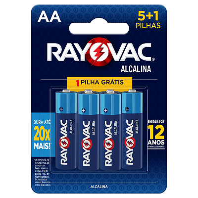 Pilha Alcalina Rayovac AA - 5 +1