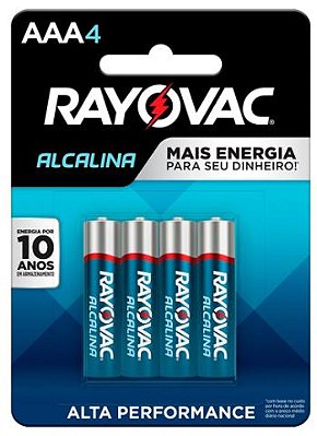 Pilha Alcalina Rayovac AAA4