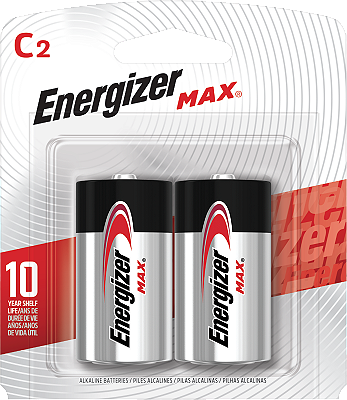 Pilha Alcalina Energizer Max C2 Média 2 Pilhas