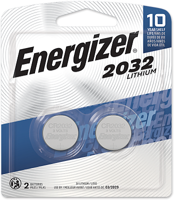 Pilha Eletrônica Lítio Energizer Botão CR2032 2 Pilhas