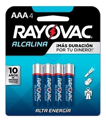 Pilha Alcalina Rayovac AAA4