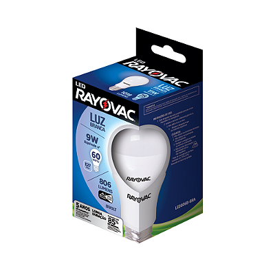 Lâmpada Led Rayovac Bulbo 9W - Equiv 60W - Branca