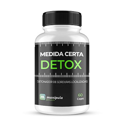 Detox Medida Certa 60 Cápsulas - Elimina gordura, Reduz retenção de líquidos, regula o intestino