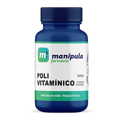 POLIVITAMINICO 30cps - Vitaminas essenciais, Fortalece sistema imunológico, Saúde dos ossos