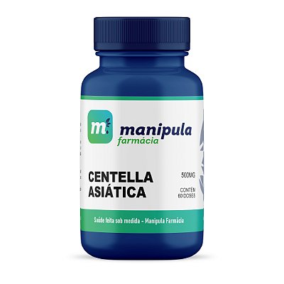 CENTELLA ASIATICA 500mg 60CPS – Firmeza para a Pele e Menos Retenção de Líquidos - Adeus Celulite e Flacidez