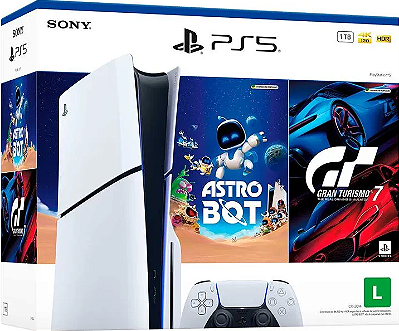 Playstation 5 Slim Físico 1TB Com 2 Jogos ASTRO BOT + Gran Turismo 7