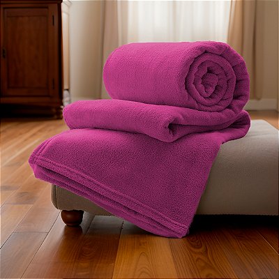 Cobertor Casal Manta Microfibra Fleece Rosa Pink