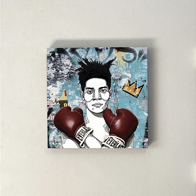 Quadro Basquiat | Painel de Madeira Urbano (Exclusivo)