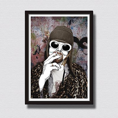 Quadro Decorativo Kurt Cobain - Nirvana