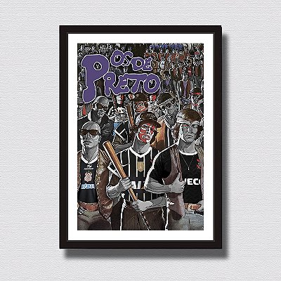 Quadro 'Os de Preto' | Releitura da capa do filme 'The Warriors' por rads