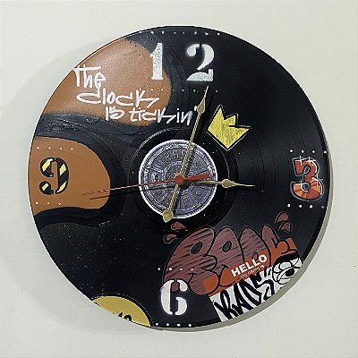 The Clock is Tickin' - Relógio de parede em Disco de Vinil Customizado (2026)