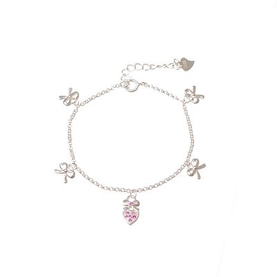 Pulseira de Prata Infantil Laços