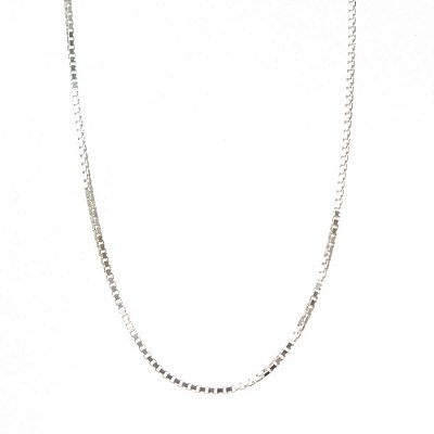 Corrente de Prata Veneziana 45 CM 1 MM