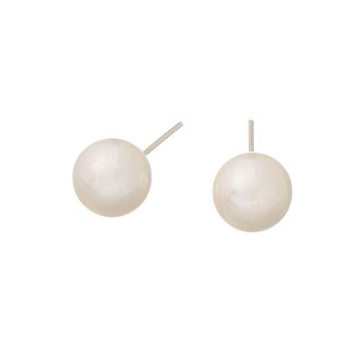 Brinco Prata Pérola Shell 10mm