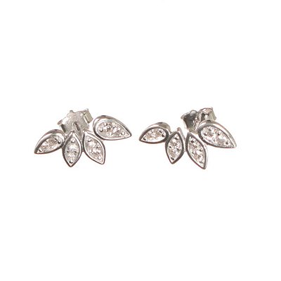 Brinco Prata Ear Cuff Zircônias