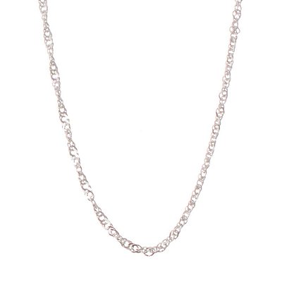Corrente Prata Singapura Feminina 45 Cm 2 Mm 2,5 Grs