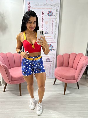 Conjunto Curto Empina Mulher Maravilha