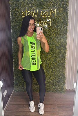 Regata Gym Tela Verde - Tamanho único