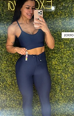 Conjunto Semi Empina Azul Marinho - M/G 38 a 42+