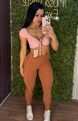 Conjunto Tradicional Jacquard Savior Terra +Top Bella Rosa- M/G 38 a 42+
