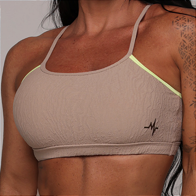 Top Las Vegas Jacquard Nude - Tamanho único