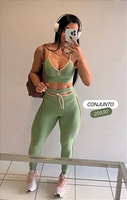 Conjunto Semi Empina Verde Jade -Tamanho único (38 a 42+)