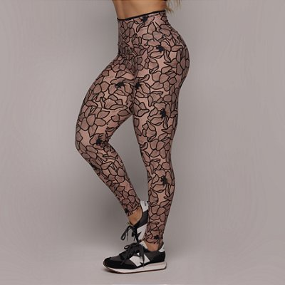 Legging Heart Bicolor Fiore Exclusiva - Tamanho único 38 a 42