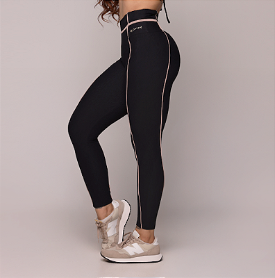 Legging Tradicional Hope Jacquard Dunas Preto -Tamanho único 38 a 42+