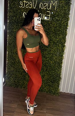 Legging Empjina Walk Bicolor Bordô - Tamanho único 38 a 42