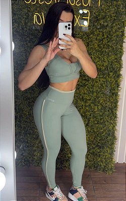Legging Empina Verde Nórdico - Tamanho único 38 a 42