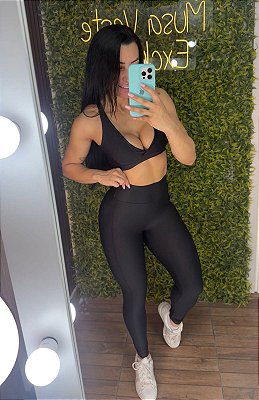 Conjunto Tradicional Bolsinho All Preto - Tamanho único P/M/G