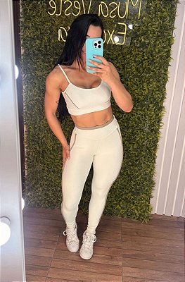 Conjunto Tradicional Canelado Off -Tamanho único - 38 a 44