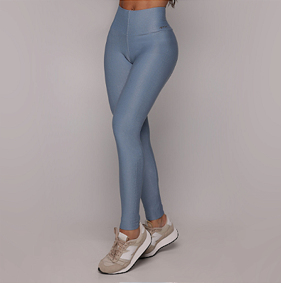 Legging Shape Tradicional Glossy Azul Atlântico - Tamanho único 38 a 42