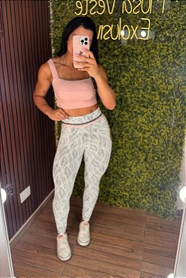 Conjunto Empina Jacquard Selva Branco - Tamanho único 38 a 42