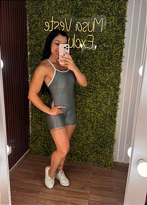 Macaquinho Semi Empina Cinza - Tamanho único - 38 ao 42