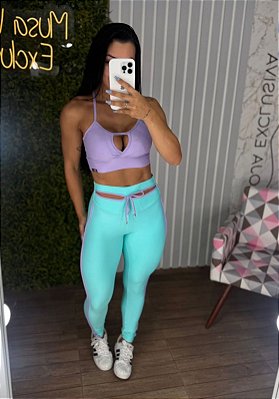 Conjunto Semi Empina Lilás -Tamanho único 38 a 42