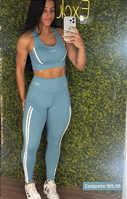 Conjunto Tradicional Addy Fitness Azul -Tamanho único 38 a 42