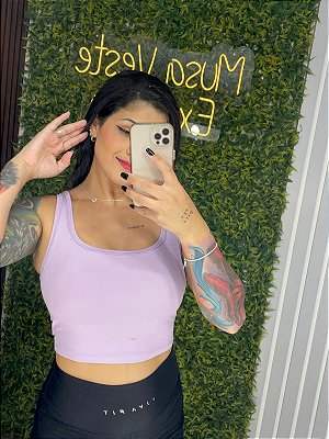 Regatinha Cropped Lilás -Tamanho M/G