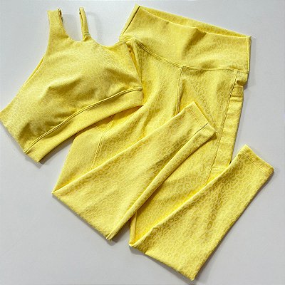 Conjunto Tradicional Jacquard Amarelo- Tamanho único 38 a 42