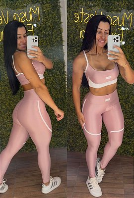 Conjunto Tradicional Glossy Rosa Viva Fit -M/G