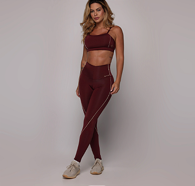 Conjunto Empina Hope Gloss Bordô -Tamanho único 38 a 42