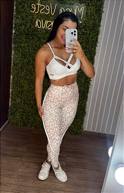 Legging Empina Coat Rosê - Tamanho único 38 a 42