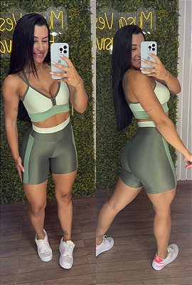 Conjunto Curto Semi Empina Verde Duo - Tamanho único 38 a 42