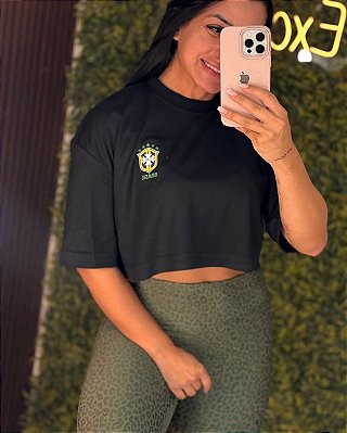 Cropped Brasil - Tamanho único
