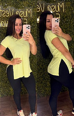 Camiseta DryFit Amarela -Tamanho único