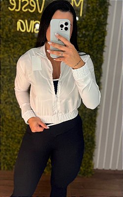 Jaquetinha Ziper Branco - Tamanho único