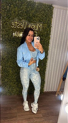 Jaquetinha Ziper Azul - Tamanho único